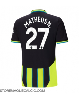 Manchester City Matheus Nunes #27 Maglia Gara Trasferta Repliche 2024-25